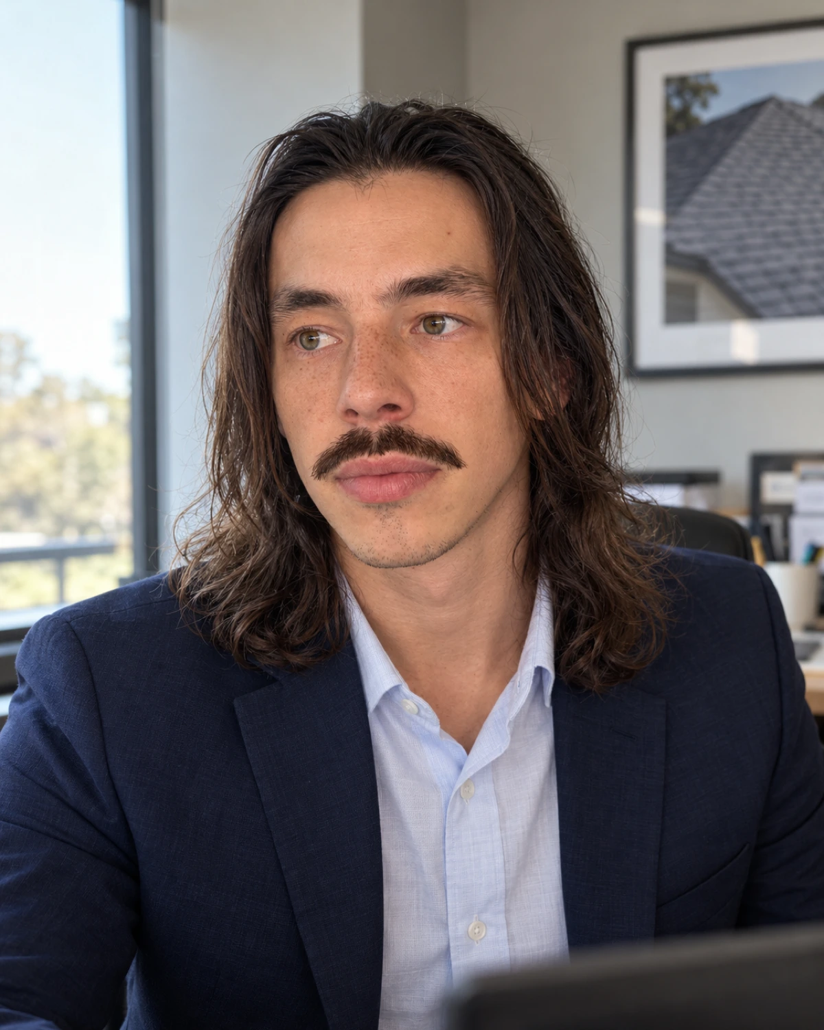Stormpaid founder in his office